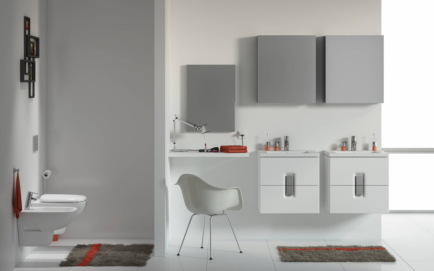 Modna kolekcja mebli łazienkowych i artykułów sanitarnych KOŁO Twins